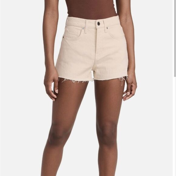 Veronica Beard Timmi Cutoff Denim High Rise Ecru Shorts Womens Size 30/10 - Picture 1 of 14